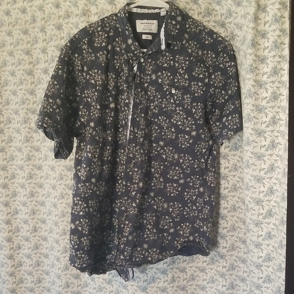 Navy Floral Men's Shirt